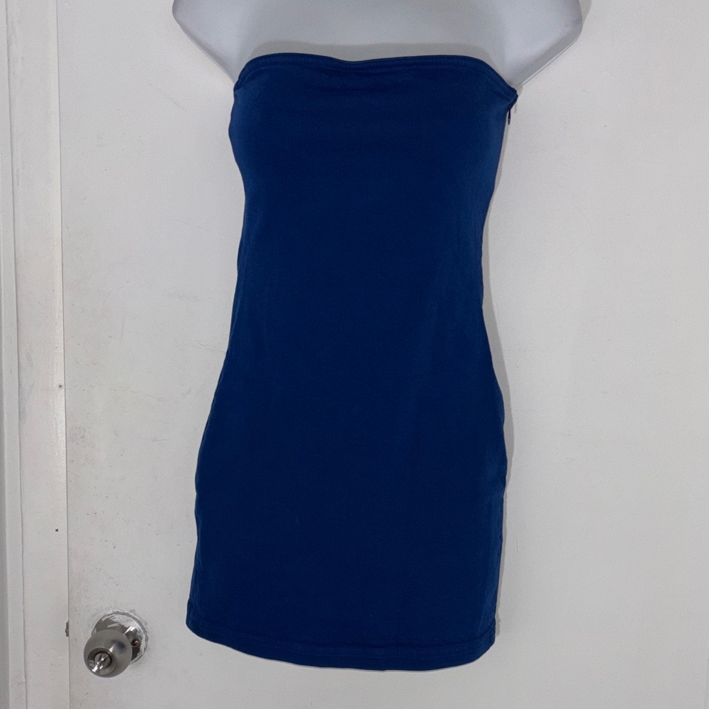 Zara Strapless Blue Mini Dress